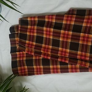 Wool Plaid Pants